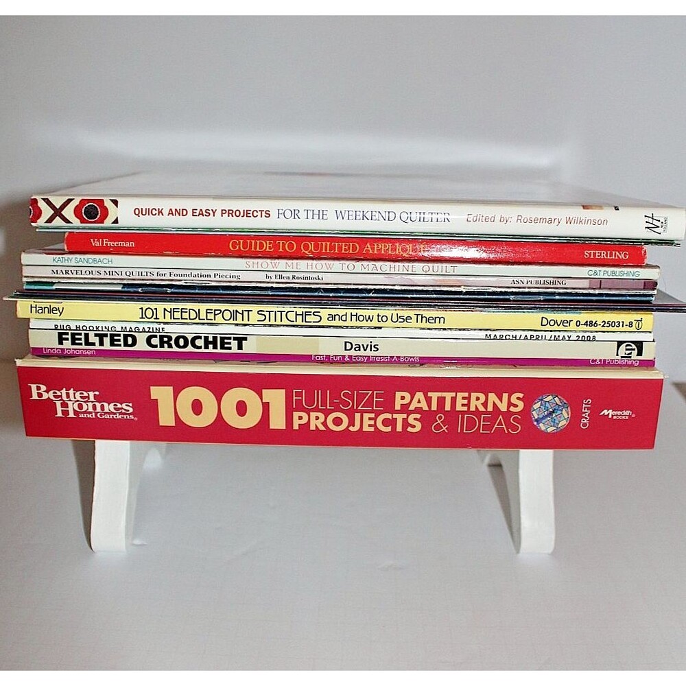Quilting Needlepoint Craft Books Lot 9 Pc Patterns Machine Quilting Crochet